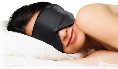 Dream Essentials Ultra Silk 360 Sleep Mask, Mulberry Blindfold Eye Black 