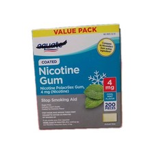 Equate Coated Nicotine Gum 200 Pieces 4mg Cool Mint  1/27 160 Free Shipping 