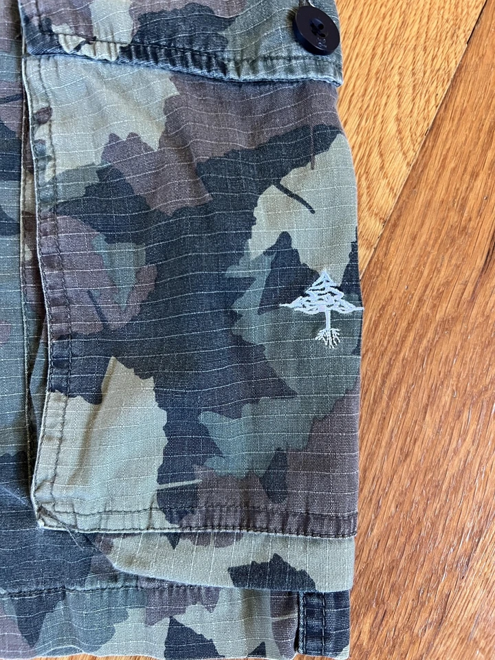 LRG Shorts Mens 42 Green Camo Classic C47 Fit Cargo Ripstop Cotton Streetwear - Image 2 of 4