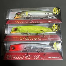 Megabass KAGELOU MD 156F Lure 3 Color Set Oboro Ayu GLX Double Chart GP Red Head