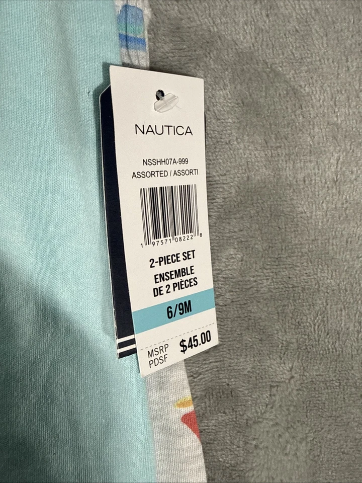 Nautica 男宝宝 2 件套服装套装 6-9 个月婴儿套装全新带标签礼物就绪 — 第 4/4 张图片