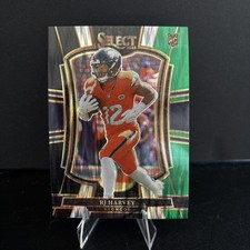 2025 Panini Select - Premier Level RJ Harvey #110 Black & Green Shock Prizm (RC)