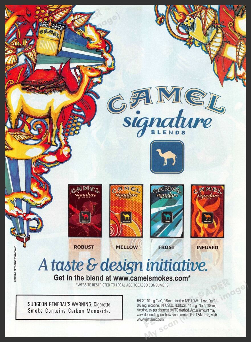 Camel 2000s Magazine Print Advertisement Ad 2007 Signature