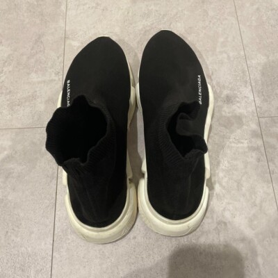 Balenciaga Speed Trainer shoes Size-43 JP-28.0cm Black White logo