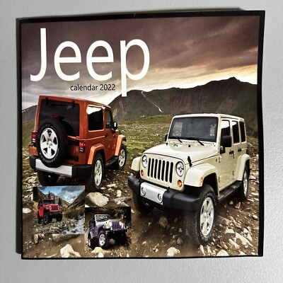 Jeep Square Wall Calendar 8 1/2in X 8 1/2in For 2022 Collectable Gift