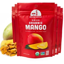 Mavuno Harvest Mango Dried Fruit Snacks  Unsweetened 1 Pound - Pack of 6