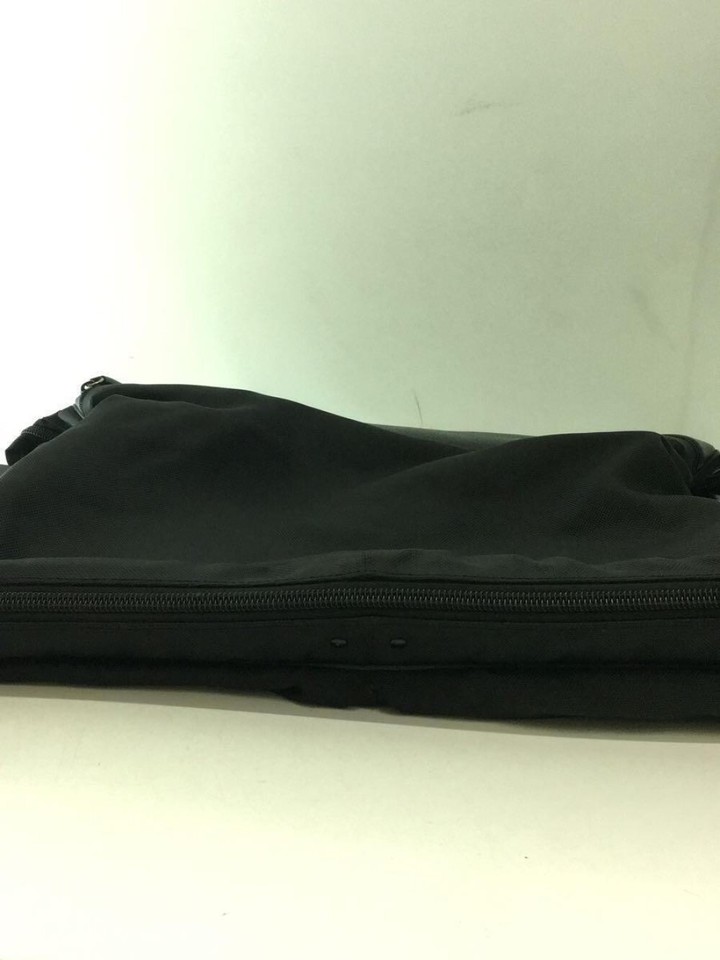 Ermenegildo Zegna Garment Bag Leather Black BLK Shoulder Strap Italy
