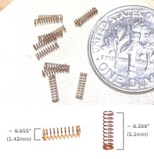 12 Newly Made HO Slot Car TYCO 440-X2 HiTemp Motor Carbon Brush Spring .006" BTO