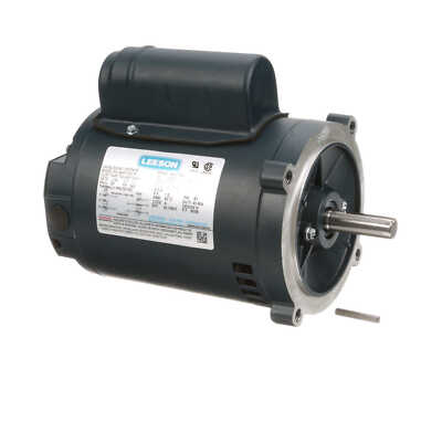 Leeson 100704.00 Electric Motor 1/2 HP 1800 Rpm 1PH 115 V 56C Frame Instant Rev