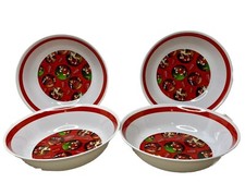 Set Of 4 Gibson Coca-Cola Melamine Bowls Santa And Coke 9.75&rdquo; Diameter