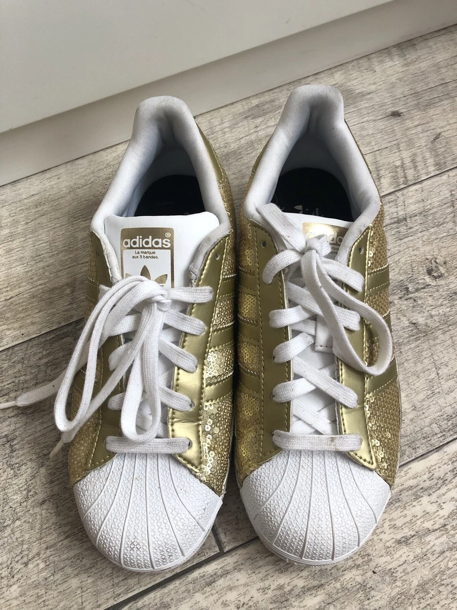 worstelen Hijsen middag Adidas Superstar Gold Weiß 37 1/3 - UK 4 1/2 US 6 Sneaker Limited Edition  Schuhe | eBay