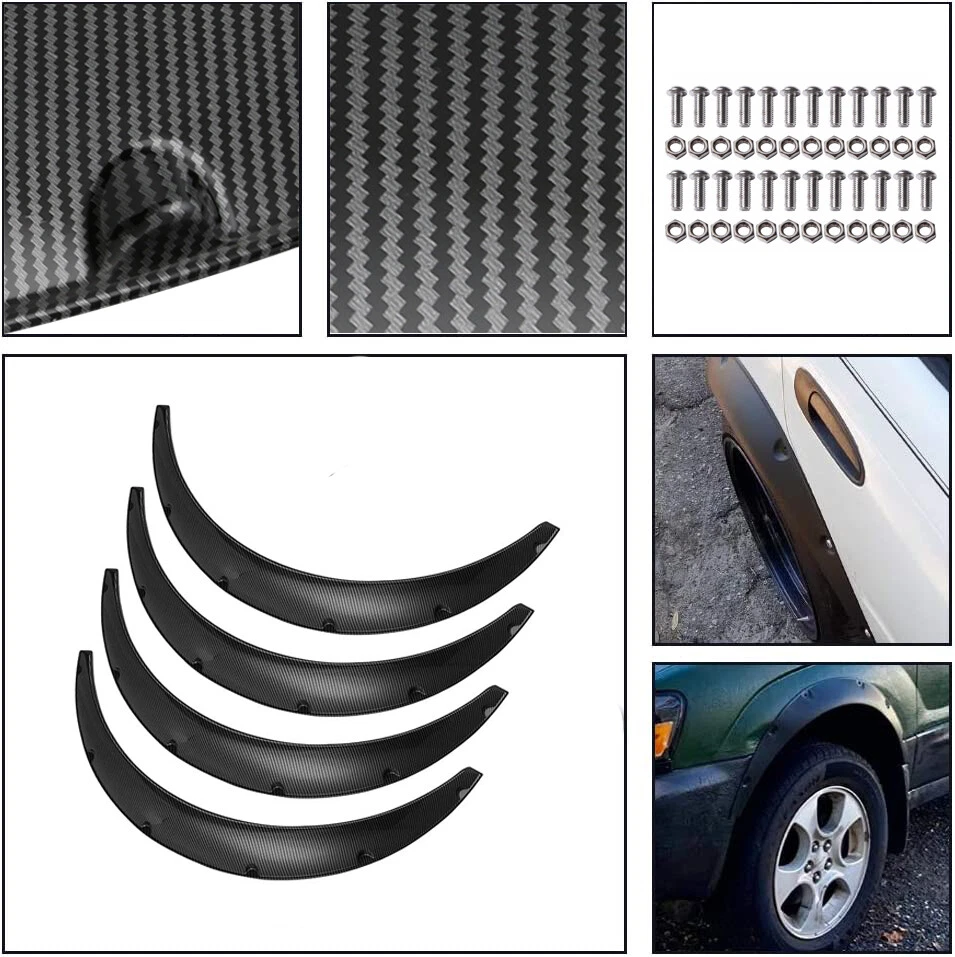 Arcos de rueda flexibles de carrocería ancha para guardabarros de fibra de carbono acampanados para Hyundai Veloster Foto 3 de 4
