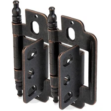 Cosmas 14280-ORB Oil Rubbed Bronze 3/4" Full Inset Hinge (Pair)