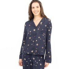 M&S Pyjamas Womens Navy Blue Gold Star Lightweight PJ Eye Mask Perfect  Gift