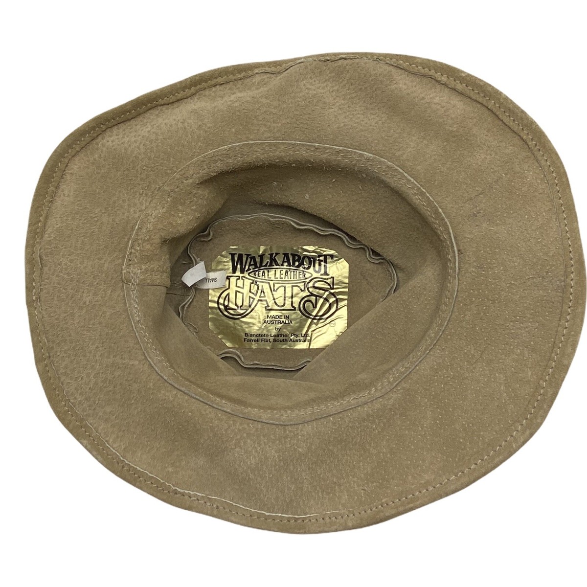WALK ABOUT Leather Unisex Brown Made in Australia Hat Sz Small Safari Bush Hat Men Handmade Dark Brown Hat Aussie Bush Cowboy Western  main image 3