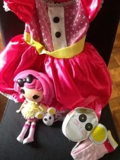 Carnaval ! Déguisement 2/4 ans croquant et la poupée Lalaloopsy identique 30 cm