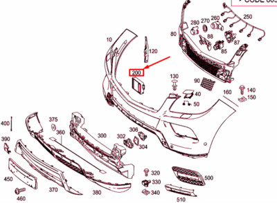 MERCEDES-BENZ ML W166 Front Radar Sensor A000905570127 NEW