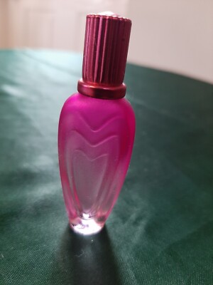 Leere Vintage Frosted Pink Escada Miniatur Duftflasche