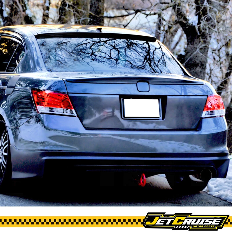 Alerón labial parachoques trasero estilo taza Honda Accord 08-10 PU sin pintar negro Foto 2 de 4