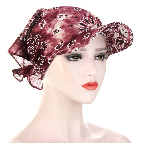 Muslim Women Printed Hair Loss Chemo Cap Headscarf Bandanas Sun hat Gift - Picture 21 of 27