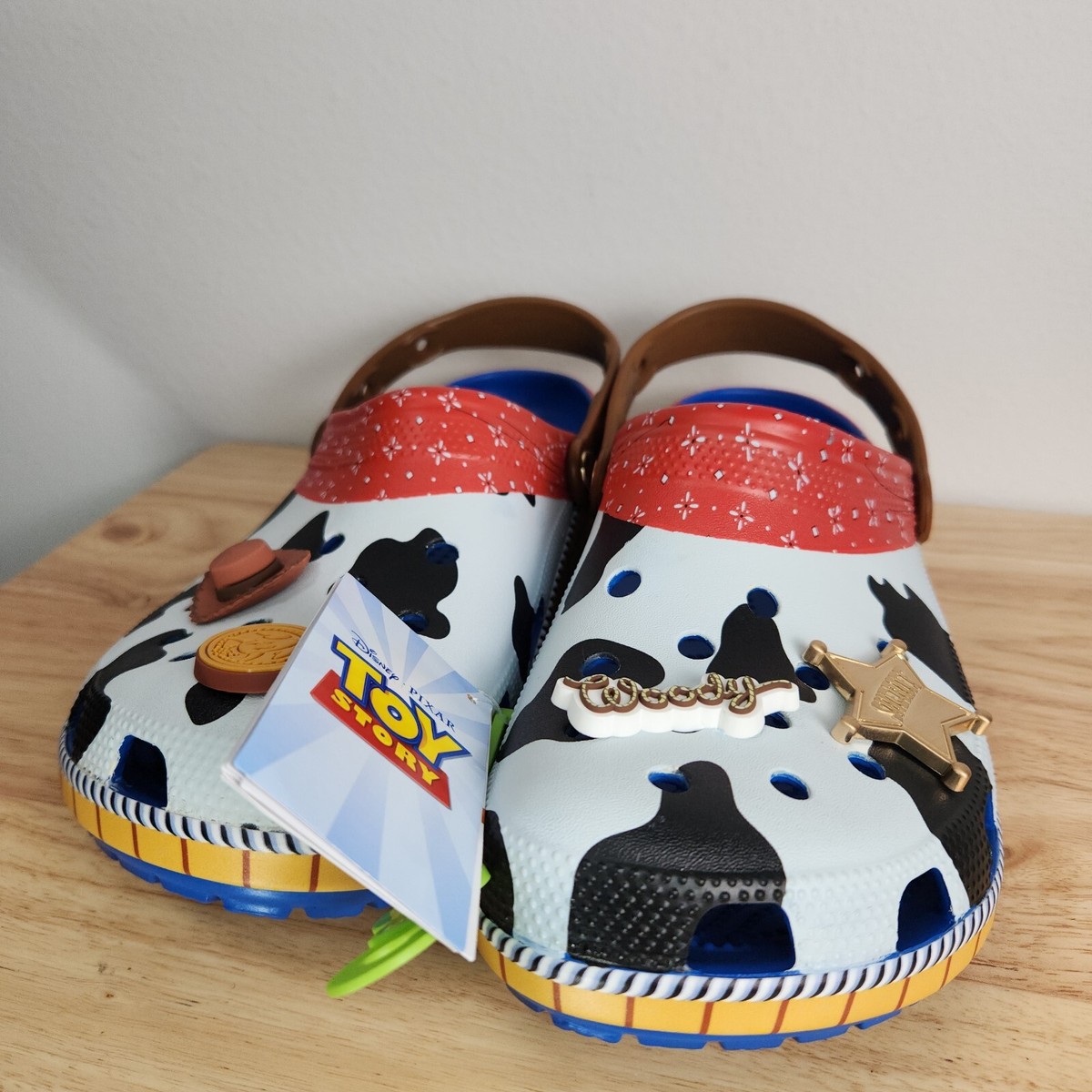 Casual Shoes Crocs Toy Story Sheriff Woody Classic Clog Jibbitz Charms Size 11 Shake out the snake in your boot, y main image 2