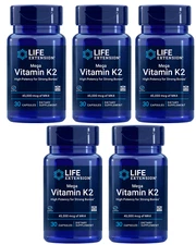 Life Extension Mega Vitamin K2 45,000mcg 5X30 Caps Menaquinone-4