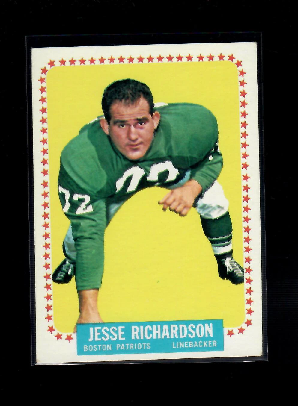 1964 TOPPS FOOTBALL # 18 JESSE RICHARDSON NICE CARD
