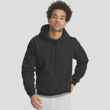 Hanes EcoSmart Unisex Fleece Kangaroo Pocket Hoodie, Black, Small