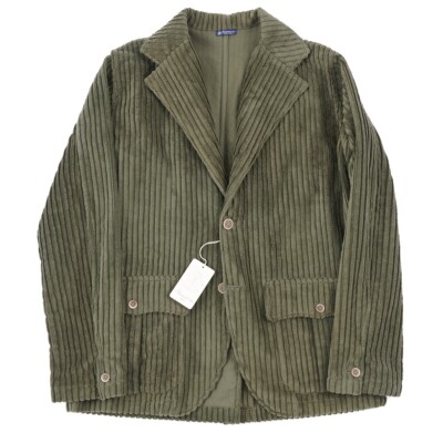 Finamore Napoli Unlined Casual Corduroy Cotton Sport Coat Slim 42R (Eu 52) NWT