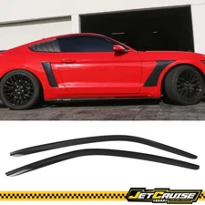 Fits 15-23 Ford Mustang Coupe Acrylic Window Visors Rain Sun Guard 2Pcs Set