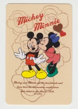 Playing Swap Cards  GENUINE 1 single DISNEY MICKEY & MINNIE MOUSE