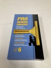New Ettore Classic Brass Pro Series Squeegee Size 6in