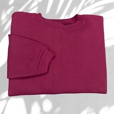 Vintage 90s Mickey Unlimited Sweatshirt Large Boxy Burgundy Blank Made in USA