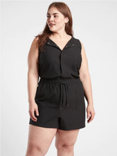 NEW Athleta Farallon Romper BLACK UPF 50+ PLUS SIZE 3X NWT