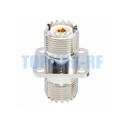 1x UHF SO239 Female to UHF SO-239 Female Jack Panel Mount RF Adapter Connector - Zdjęcie 7 z 8