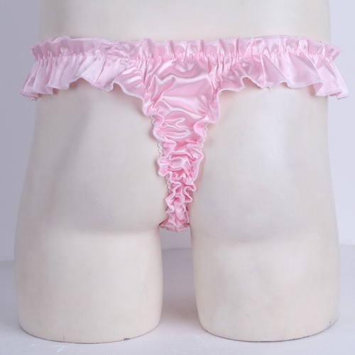 Slip uomo raso pizzo increspato sissy mutandine incrociato mutandine lingerie - Foto 46 di 51