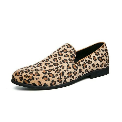 leopard round toe flats