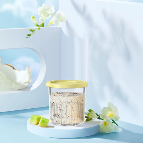 4 Pack Creami Pints and Lids Ninja, NC501 NC500 Creamy Icecream Containers Cups - Picture 4 of 9
