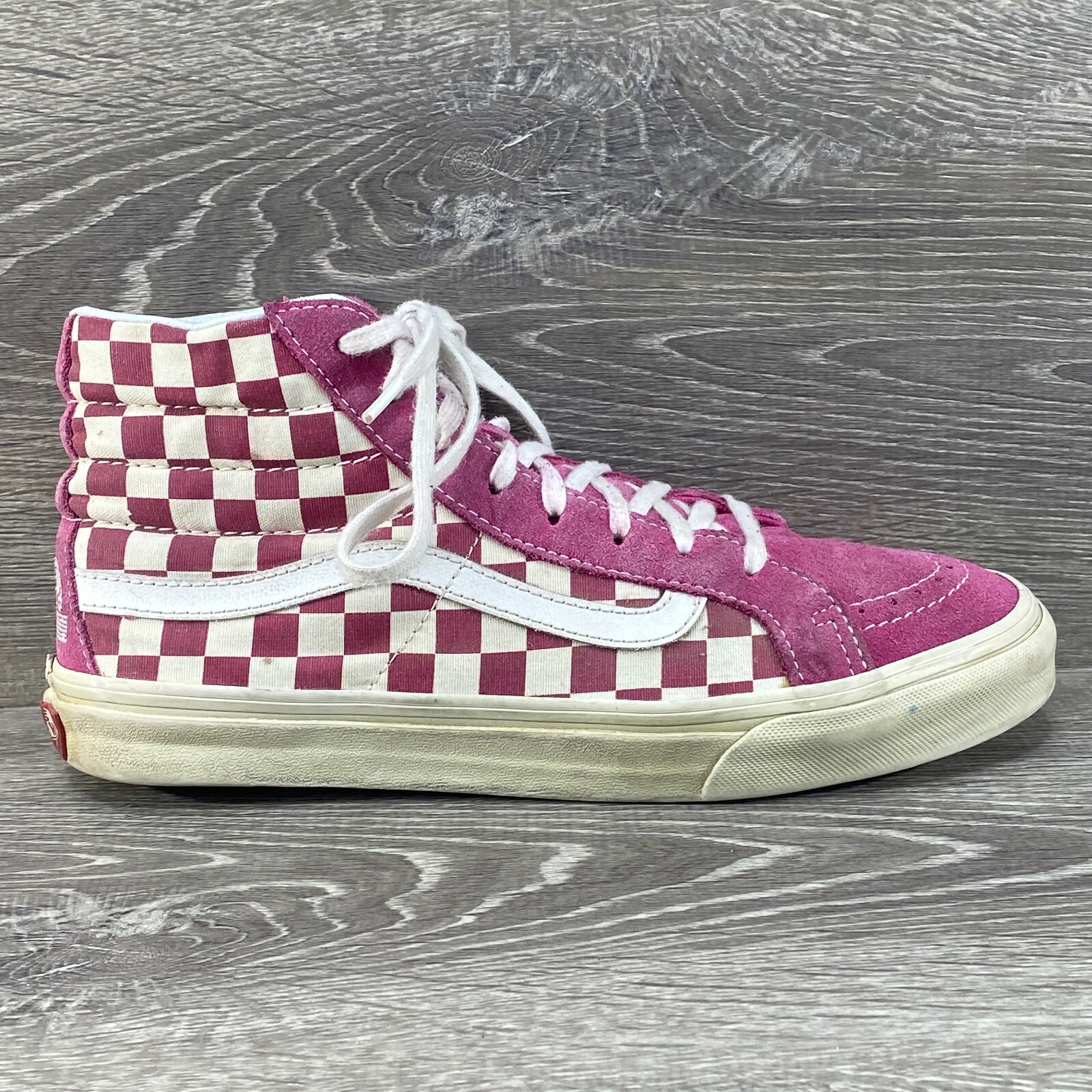 Vans Womens Mens Sk8-hi High Tops Checkered Checkerboard