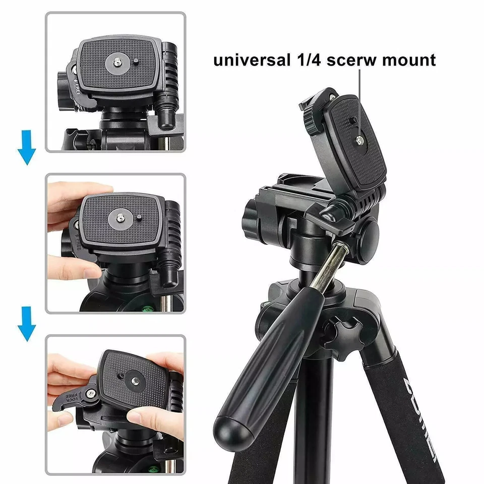 Monopie trípode para cámara de alta resistencia ZOMEI Q222 con cabezal panorámico para DSLR Foto 4 de 4