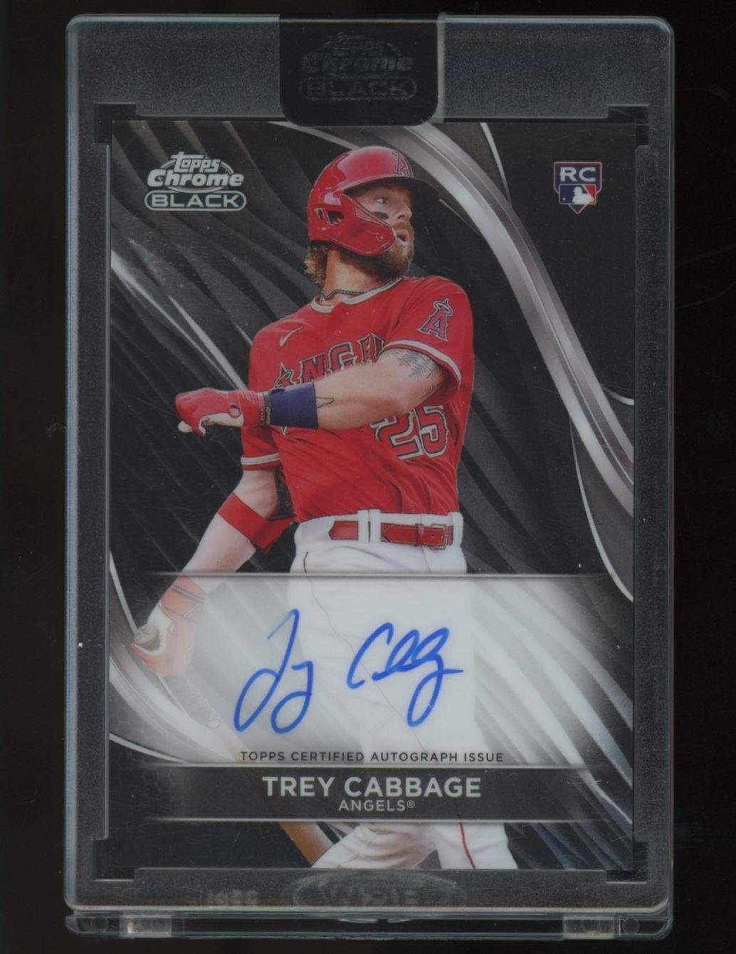 2024 Topps Chrome Black Autographs Trey Cabbage Rookie Auto Los Angeles Angels