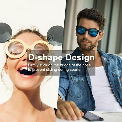 10 Pairs Self-Adhesive Anti-Slip Nose Pads - Soft Silicone D-Shape Pads For Glasses