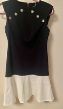 New Tommy Hilfiger  Scoop-Neck Ruffl BlAck Dress Size 2