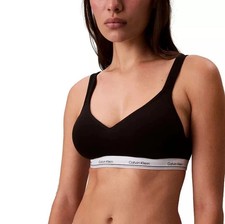 Calvin Klein Women's 2 Pack Wire Free Bralette Modal Black  White MEDIUM