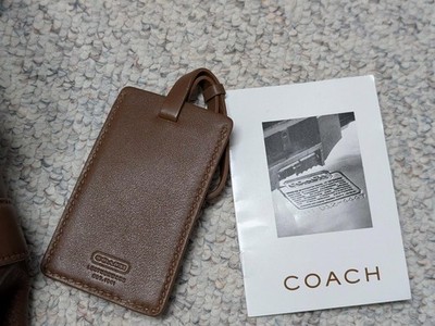 COACH cowhide DUFFLE BAG brown leather 24