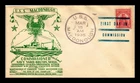 US COVER USS MACDONOUGH FIRST DAY IN COMMISSION NAVAL CANCEL