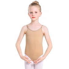 Girls Ballet Dance Nude Leotard Daily Seamless Camisole Undergarment Dancewea...