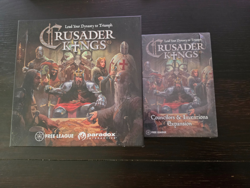 Crusader Kings Board Game Unpunched and Unplayed! Including Sealed Expansion!