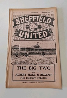 Sheffield United V Blackpool 1930 Programme