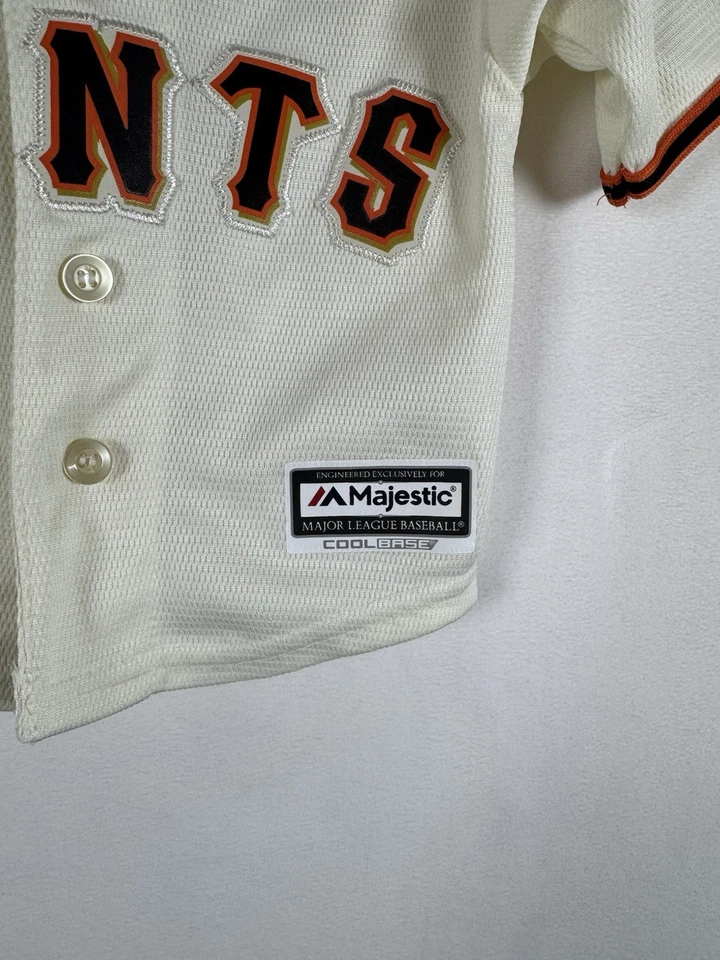 Majestic San Francisco Giants Niños Bebé Niño Crema Jersey Talla 12M Foto 4 de 4